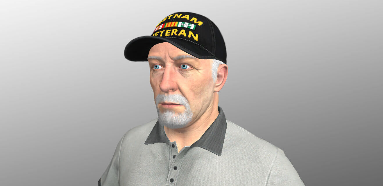 Detailed 3D character