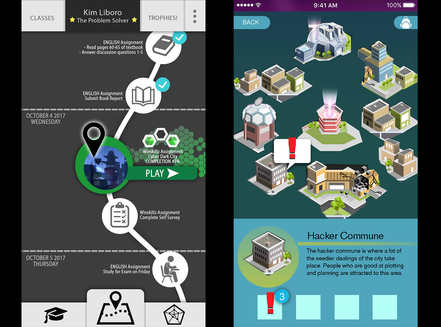 Mobile app user interface samples