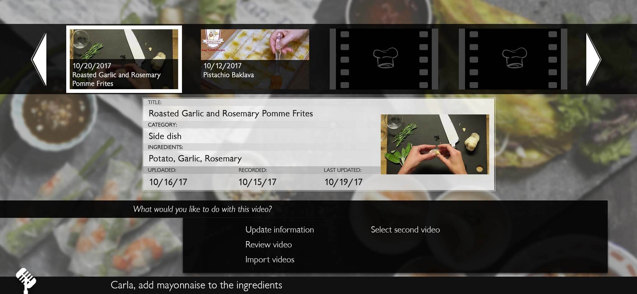 Conversational user interface demo